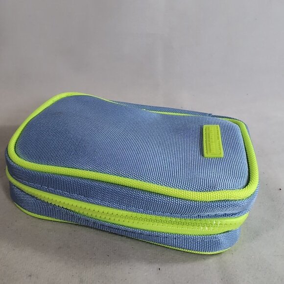 Drunk Elephant Bag Skincare Cosmetics Makeup Blue Green Zipper Case Travel Zip - Picture 4 of 14